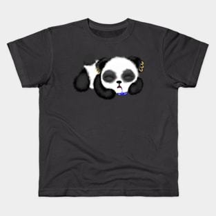 Sleepy Goth Panda Kids T-Shirt